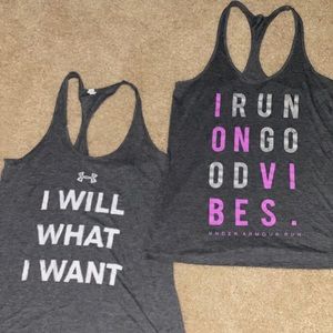 Under armour tank tops-size medium